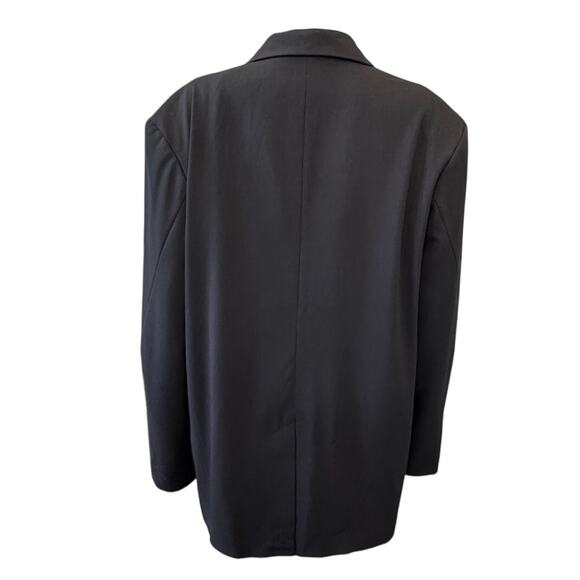 NEW TOPSHOP NORDSTROM Black Tailored Oversized Blazer With Twisted Sleeve Size 6 - Picture 5 of 7